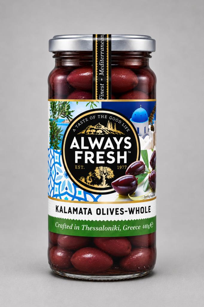 Always Fresh Olives Kalamata Whole Oil, Condiments & Dressing