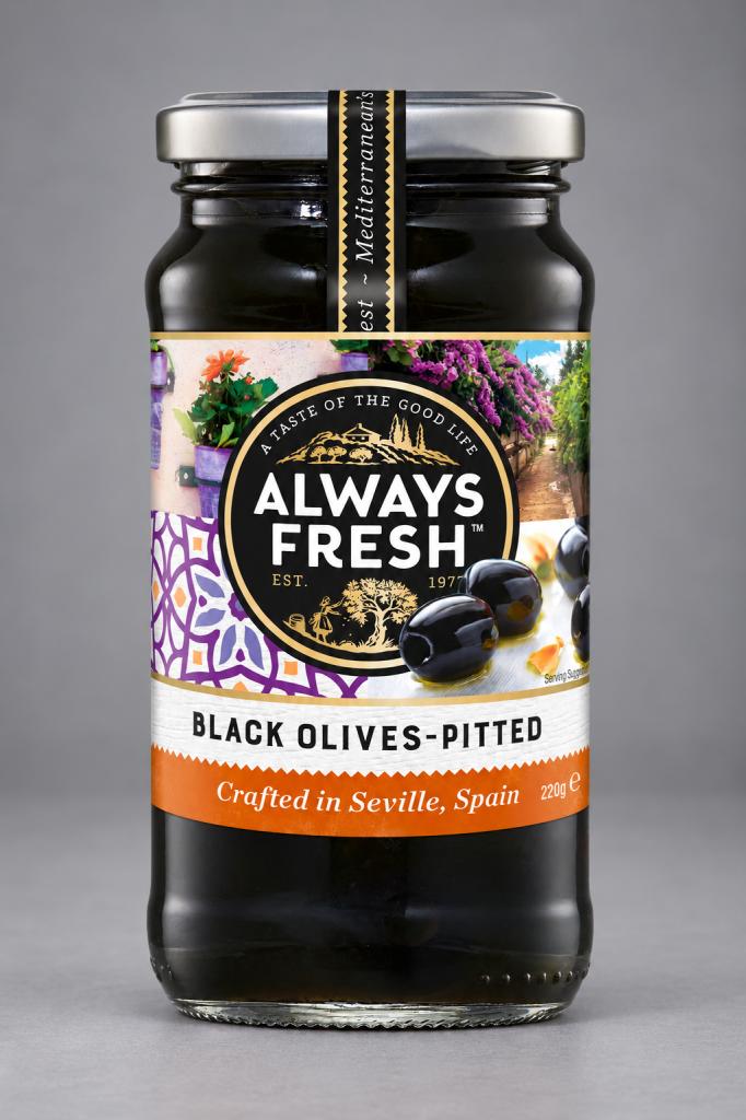 Always Fresh Olives Pitted Black  Olives & Antipasti
