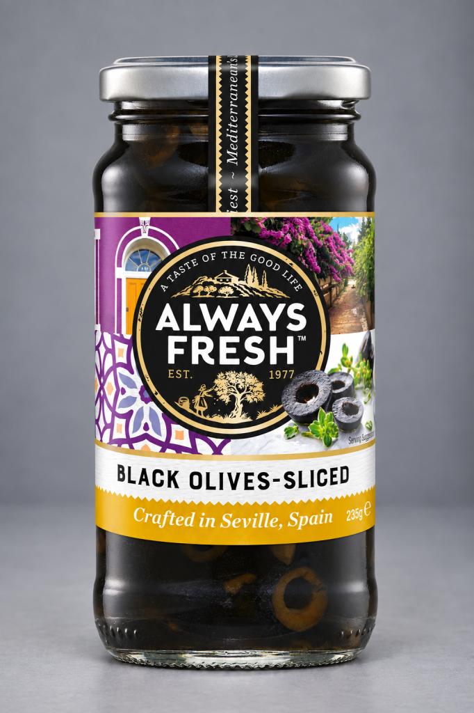 Always Fresh Olives Sliced Black  Olives & Antipasti