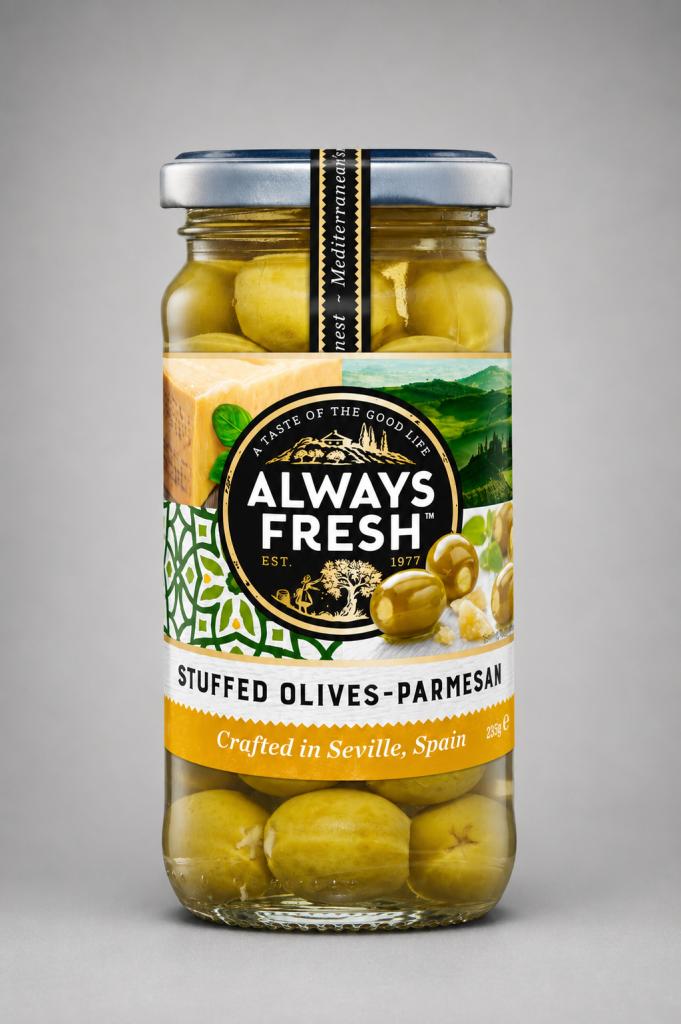 Always Fresh Stuffed Olives Parmesan Oil, Condiments & Dressing