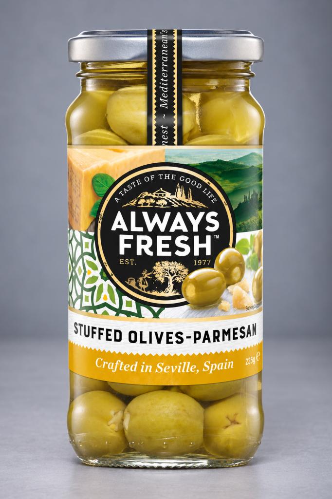Always Fresh Stuffed Olives Parmesan  Olives & Antipasti