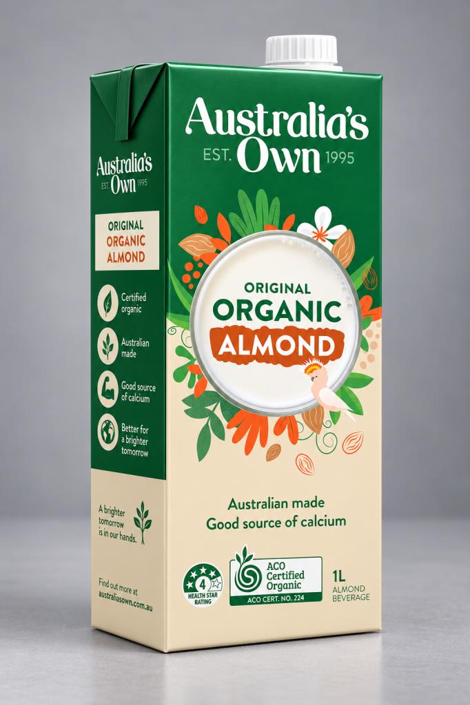 Australia's Own Organic Almond Milk Beverages