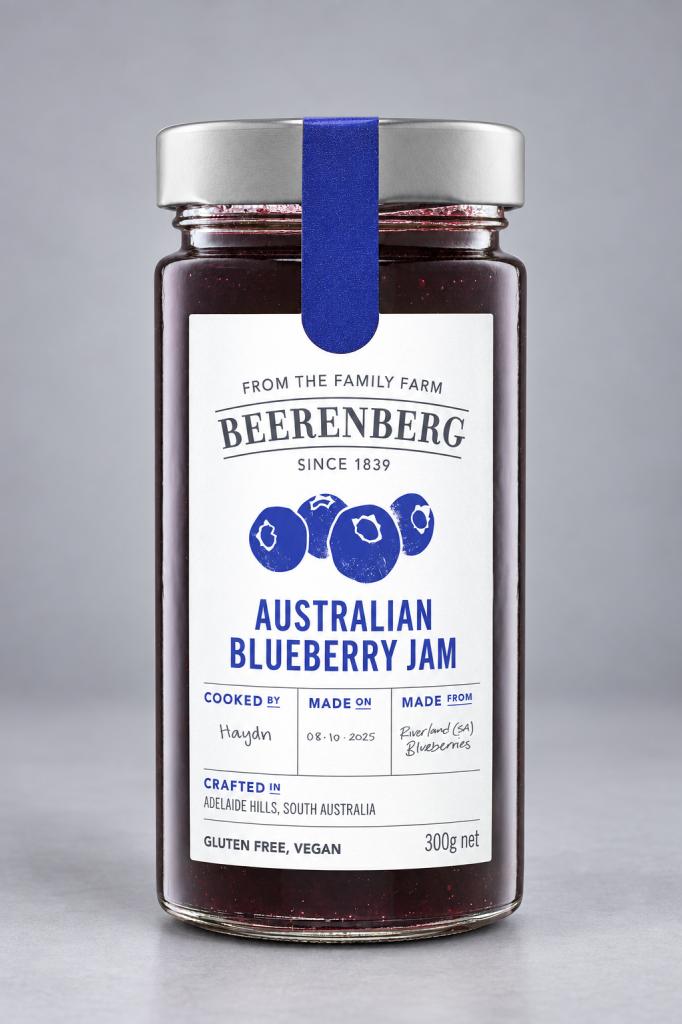 Beerenberg Blueberry Jam Jams, Honey & Spreads