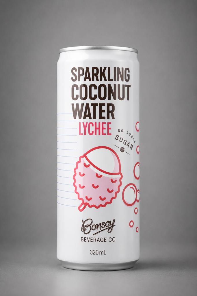 Bonsoy Lychee Sparkling Coconut Water Juice & Cordial
