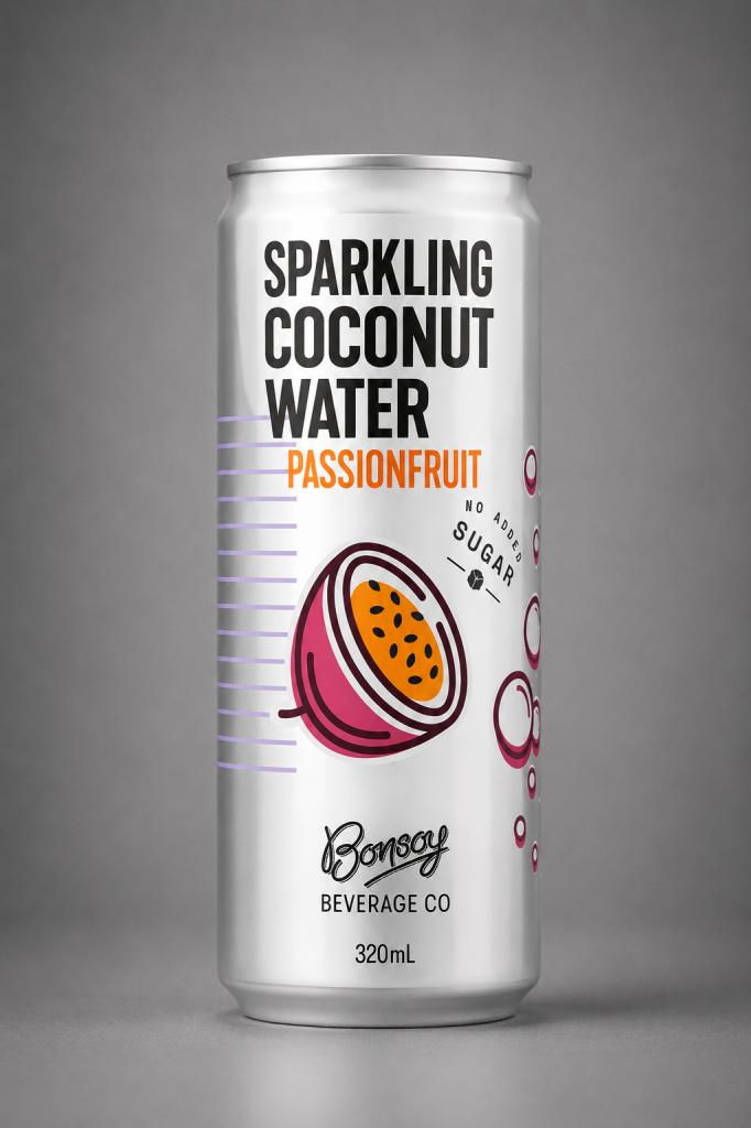 Bonsoy Passionfruit Sparkling Coconut Water Juice & Cordial