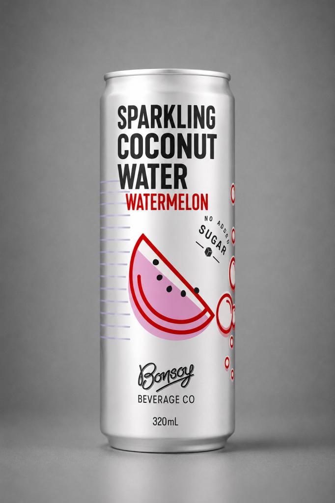 Bonsoy Watermelon Sparkling Coconut Water Juice & Cordial