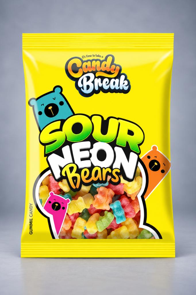 Candy Break Sour Neon Bears Snacks & Sweets