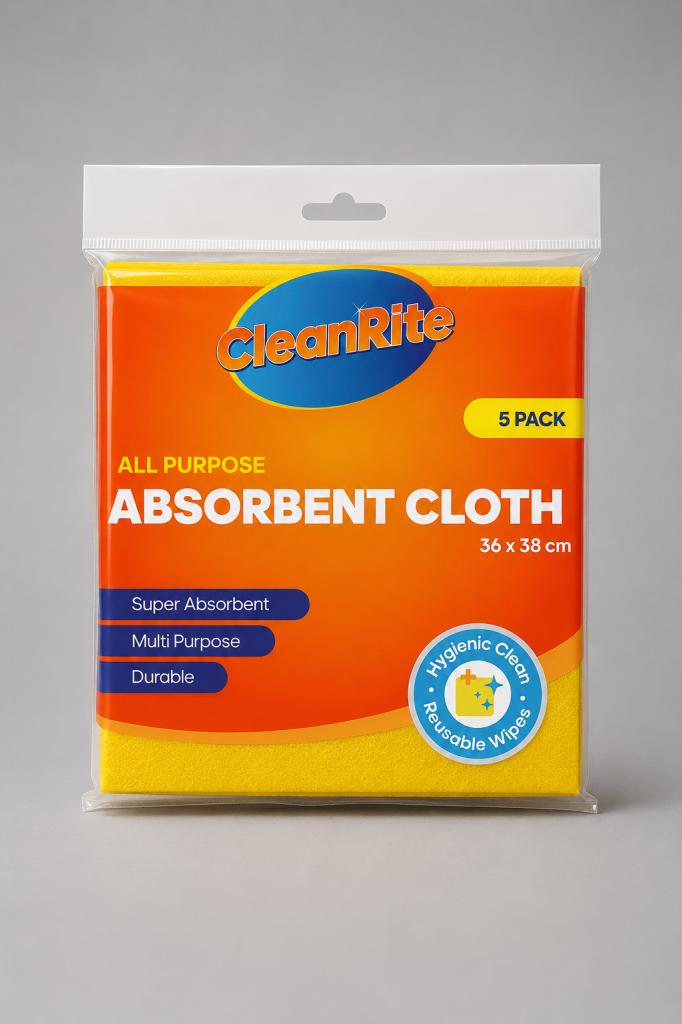 CleanRite All Purpose Absorbent Cloth 5`s Household & Pets