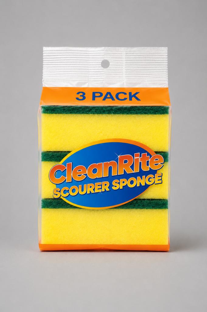 CleanRite Scourer Sponge 3`s Household & Pets