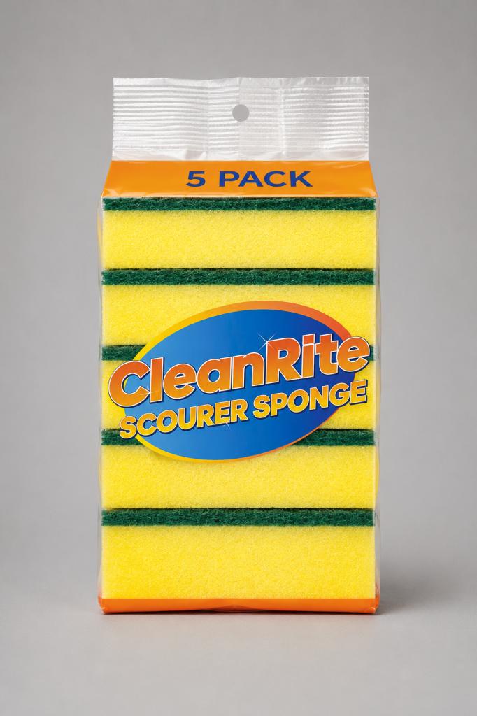 CleanRite Scourer Sponge 5`s Household & Pets