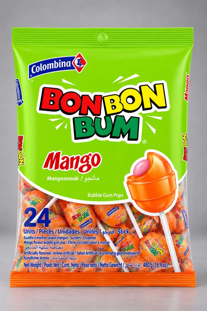 Colombina Bon Bon Bum Mango Snacks & Sweets