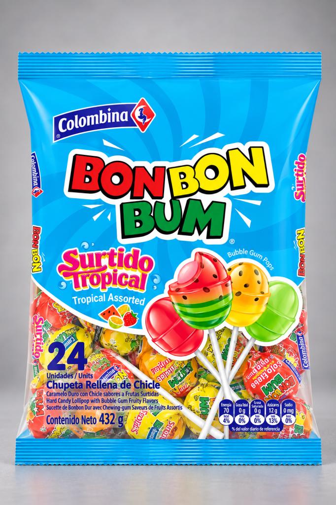 Colombina Bon Bon Bum Tropical Snacks & Sweets