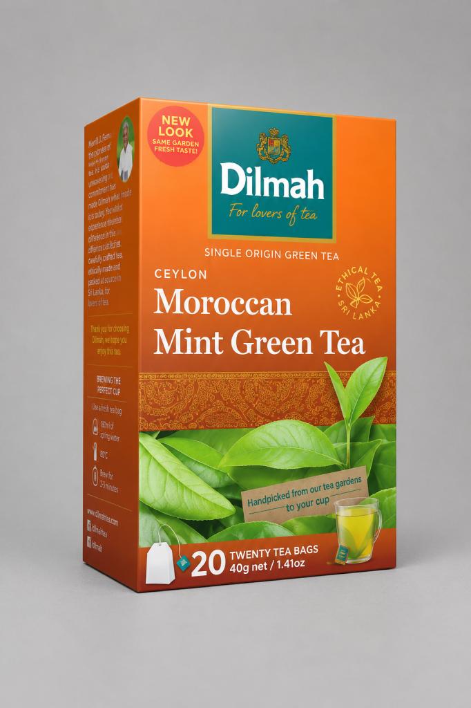 Dilmah Ceylon Moroccan Mint Green Tea Beverages