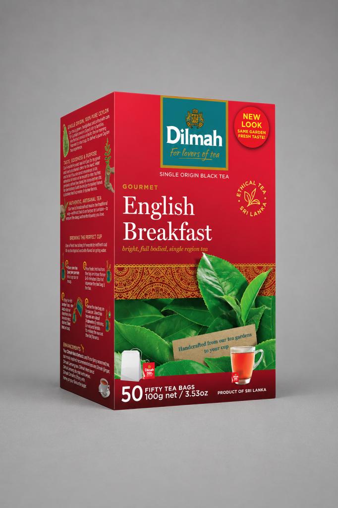 Dilmah English Breakfast 50 Tea Bags Beverages