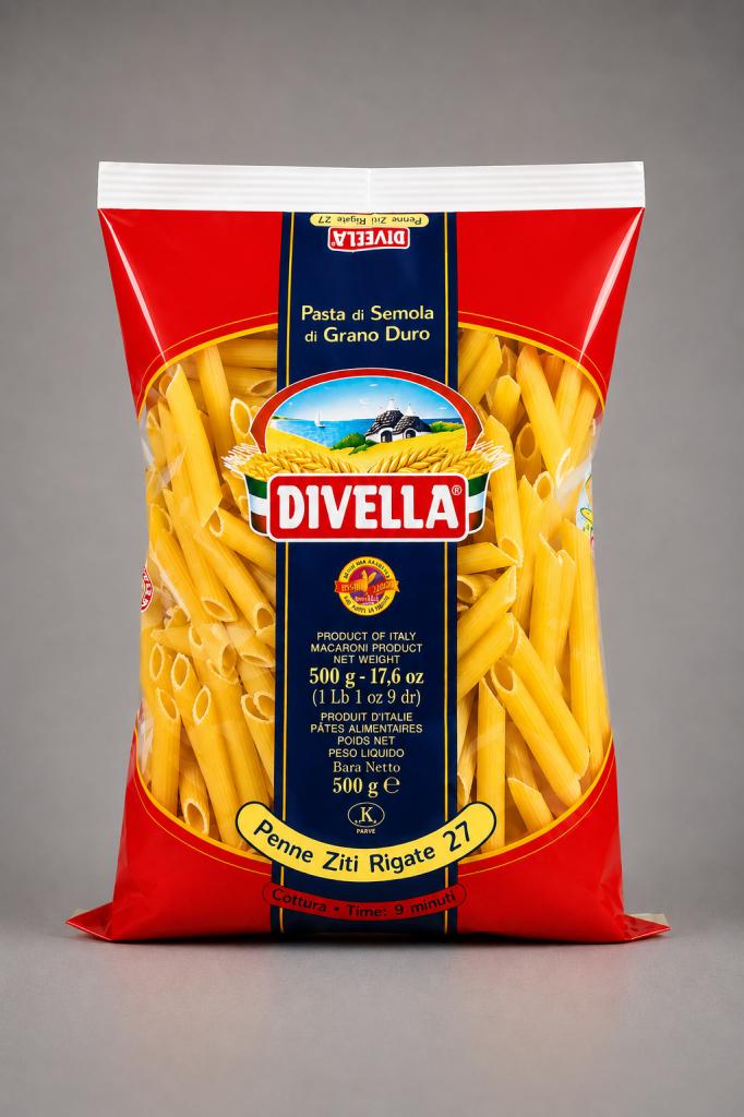 Divella Penne Ziti Rigate Pasta No.27 Pasta