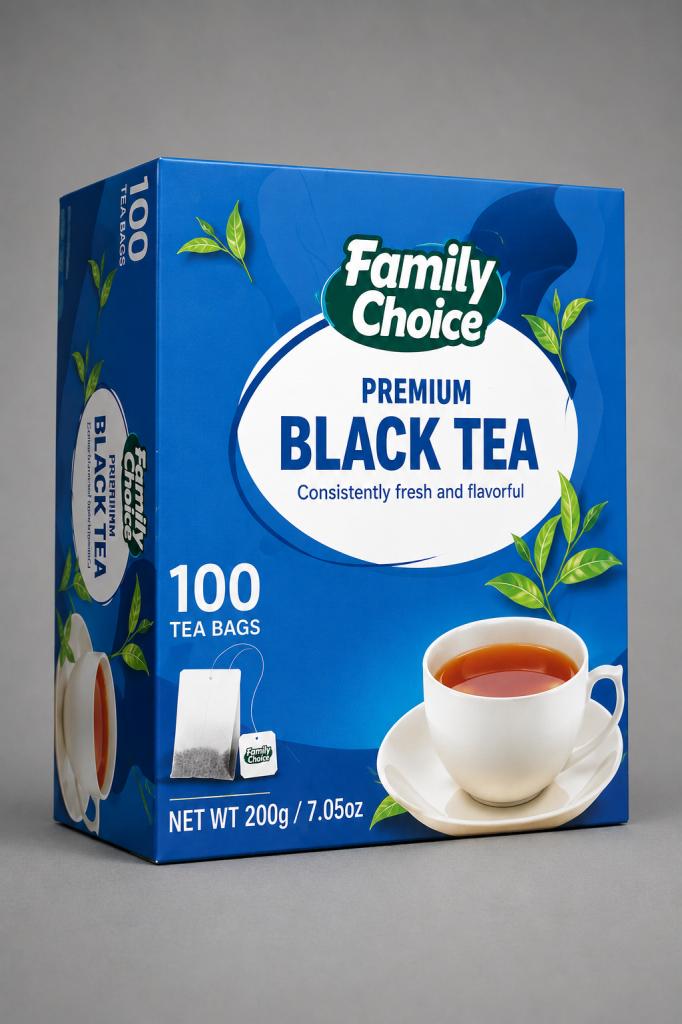 Family Choice Black Tea Bags 100`s Beverages