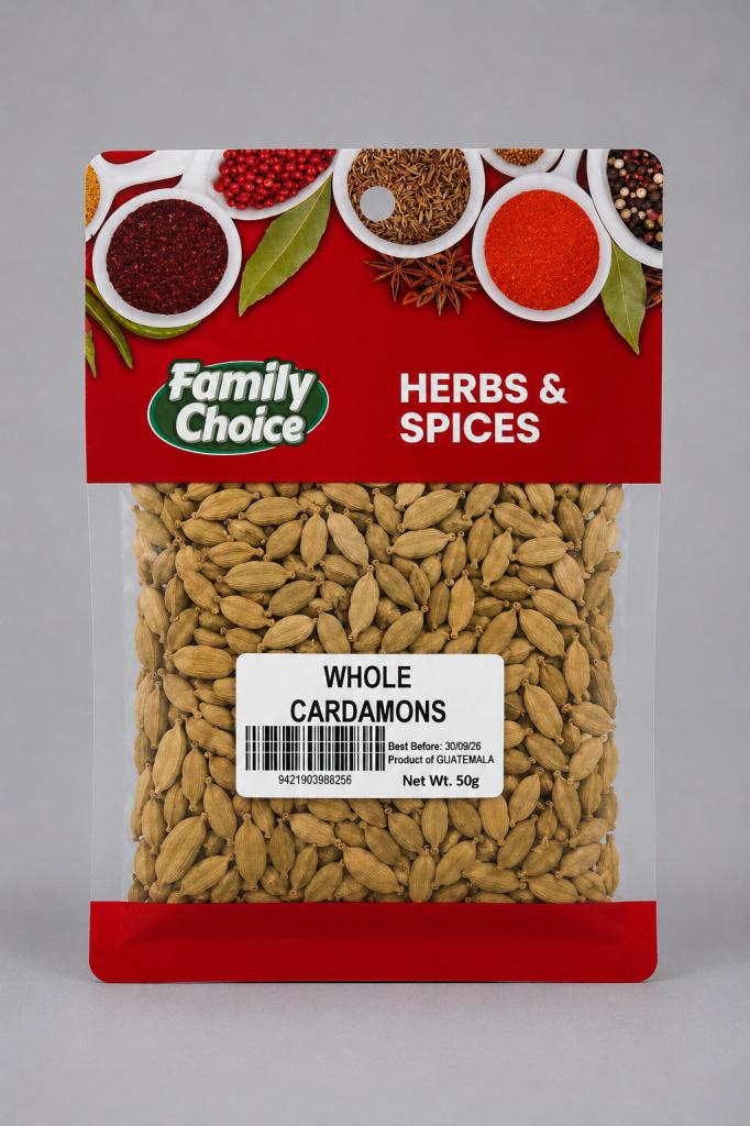 Family Choice H&S Cardamom Whole Brands