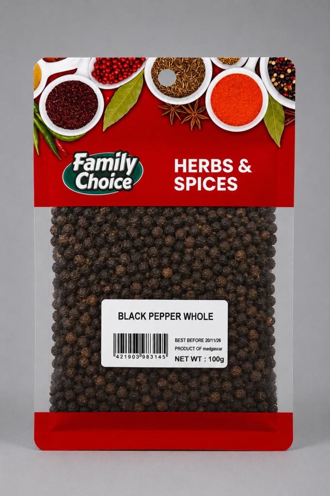 Family Choice H&S Peppercorns Black Whole Brands