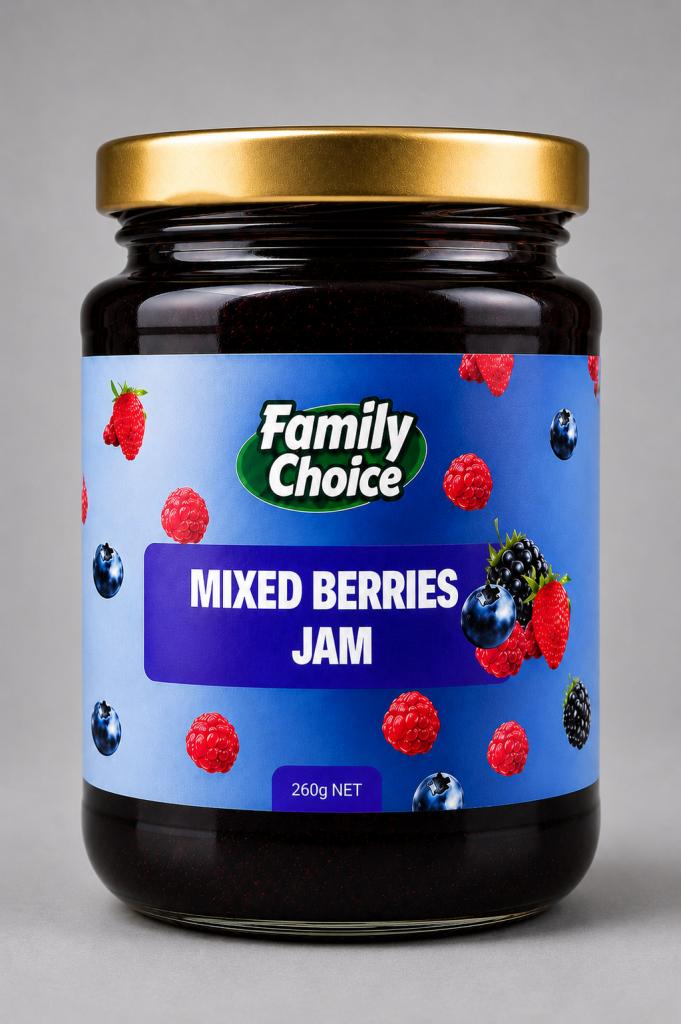 Family Choice Mixed Berries Jam Cereals & Spreads