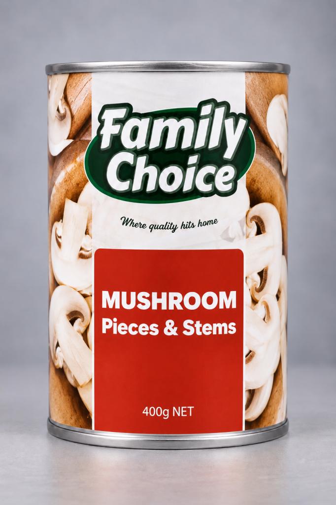 Family Choice Mushroom Pieces & Stems Canned Foods 
