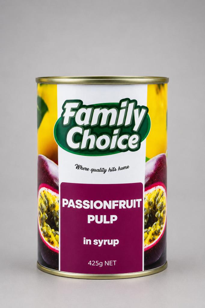 Family Choice Passionfruit Pulp Syrup & Toppings