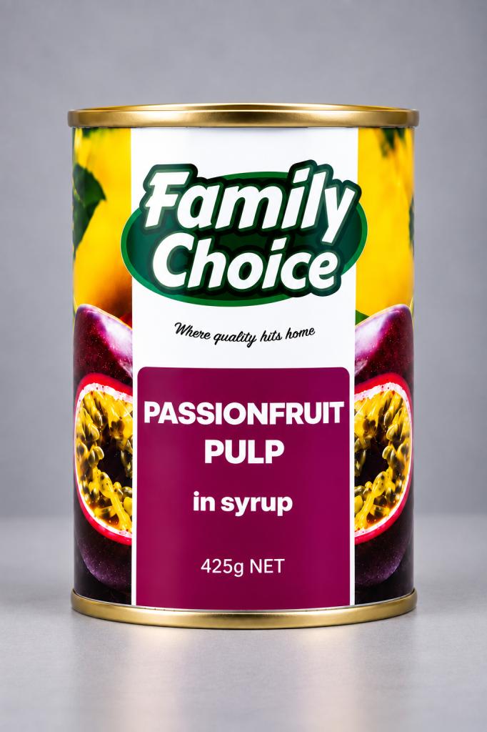 Family Choice Passionfruit Pulp Syrup & Toppings