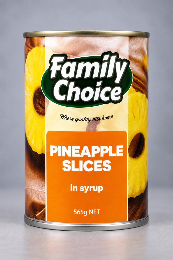 Family Choice Pineapple Slices in Syrup Canned Fruits