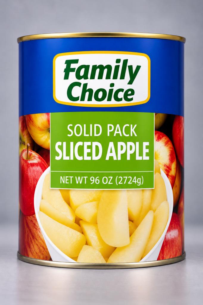 Family Choice Solid Pack Sliced Apple Canned Fruits
