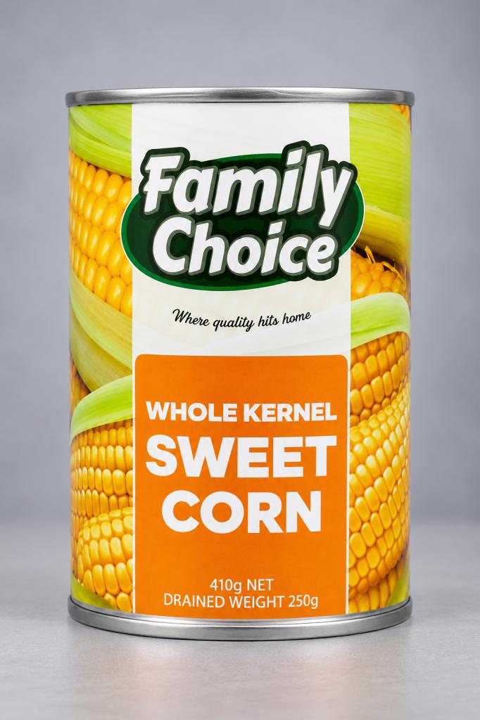 Family Choice Sweet Corn Whole Kernel Canned Foods 