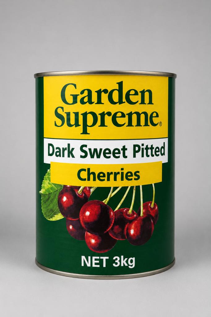 Garden Supreme Dark Sweet Pitted Cherries Canned Fruit
