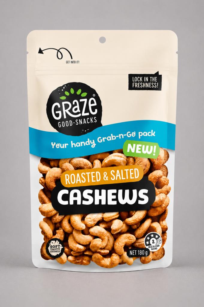Graze Good Snacks Roasted & Salted Cashews Snacks & Sweets