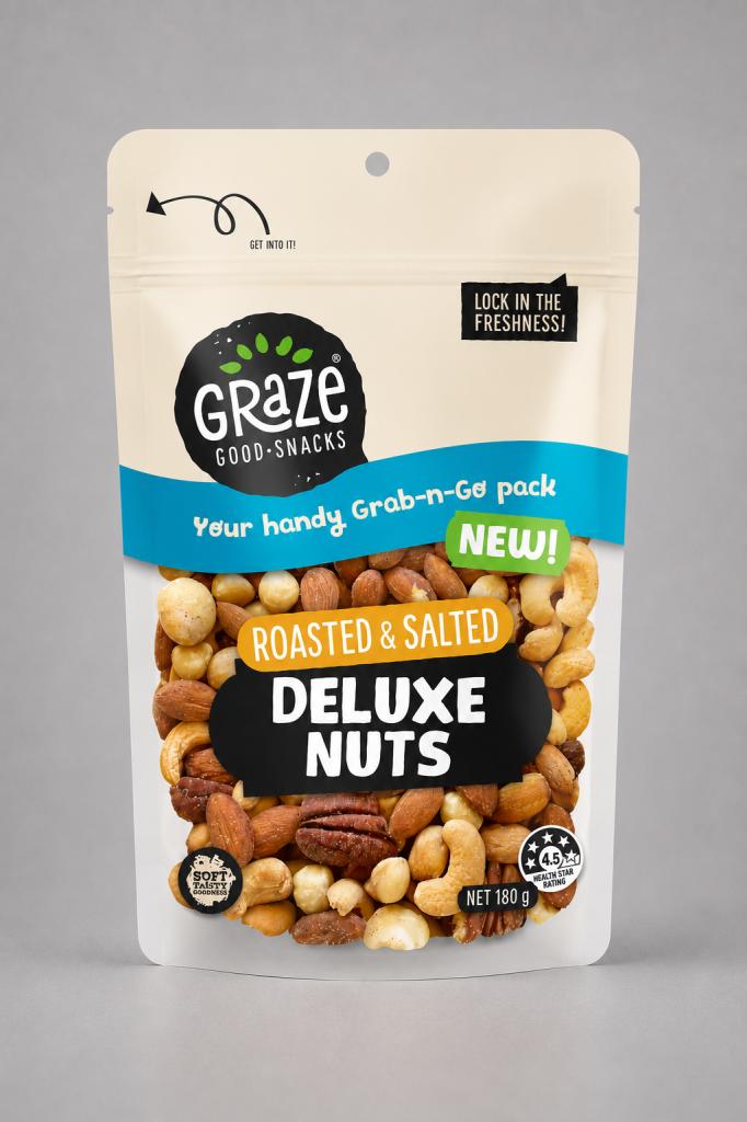Graze Good Snacks Roasted & Salted Deluxe Nuts Snacks & Sweets