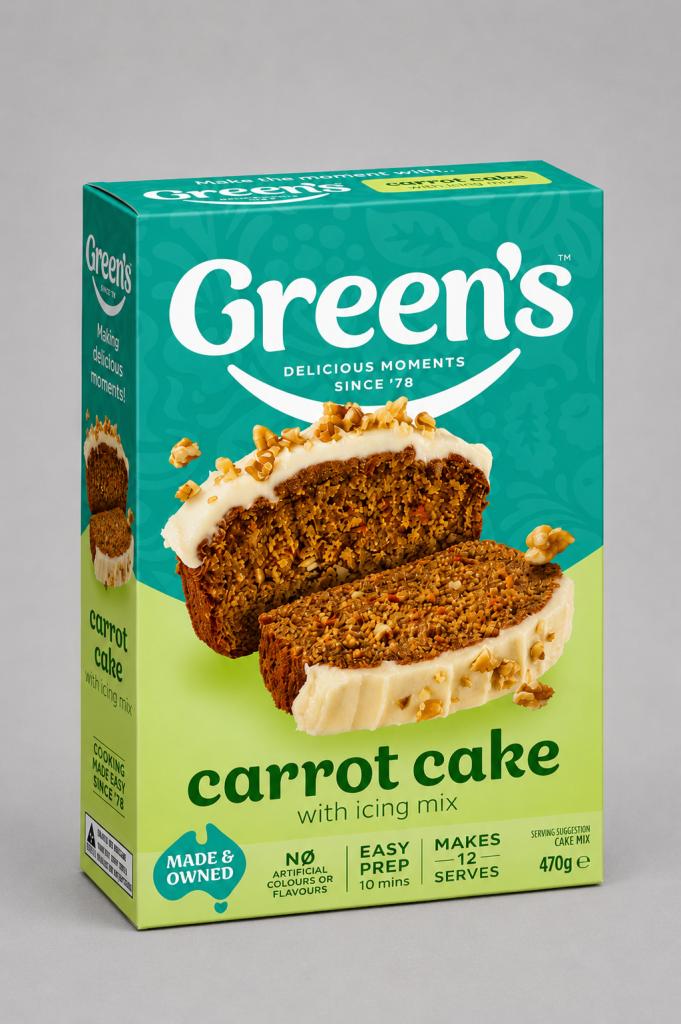 Green`s Classic Carrot Cake Mix Cake, Pancake & Dessert Mix