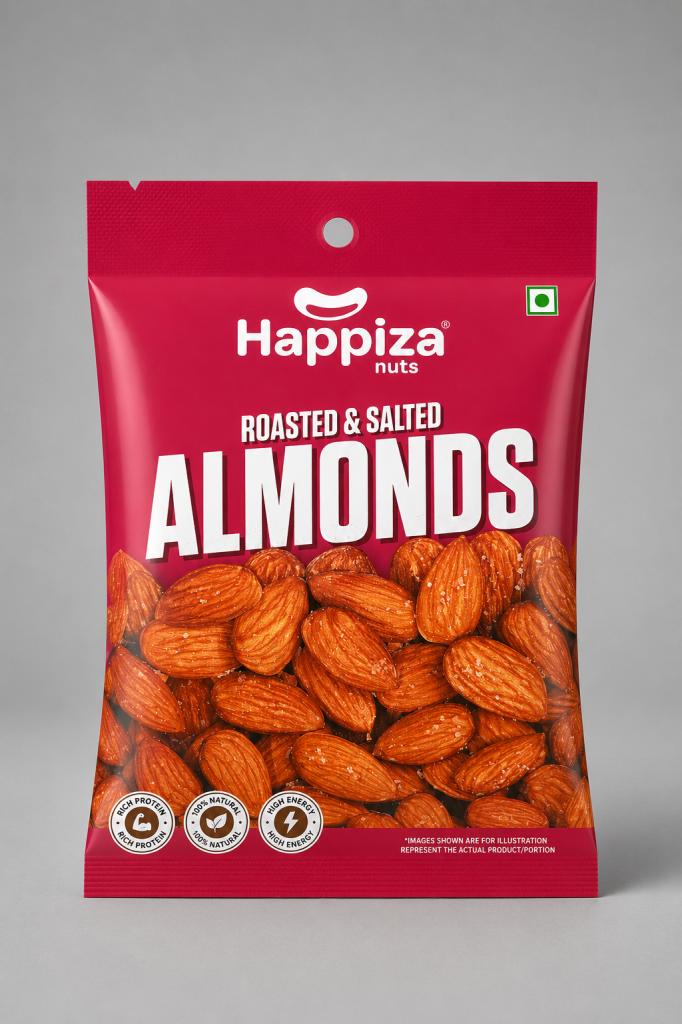 Happiza Nuts Roasted & Salted Almond Snacks & Sweets
