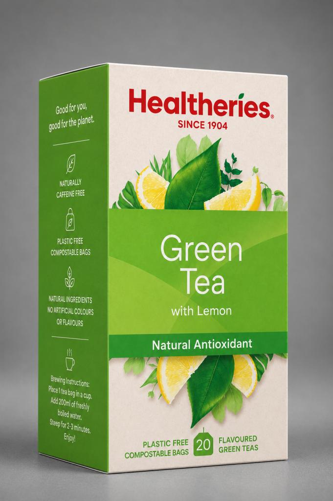Healtheries Green Tea Lemon 20`s Beverages