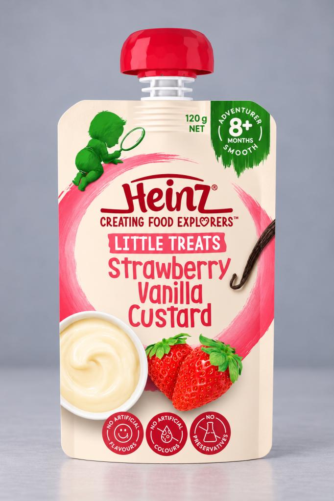 Heinz Strawberry Vanilla  Custard Baby & Child