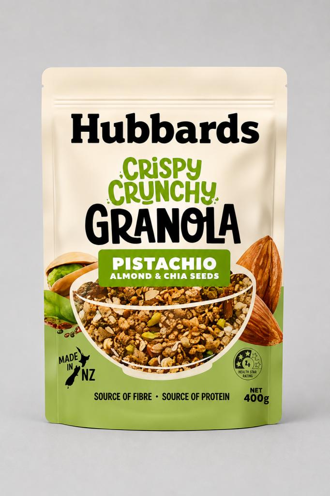 Hubbards Granola Pistachio~ Almonds & Chia Seeds Cereals & Spreads