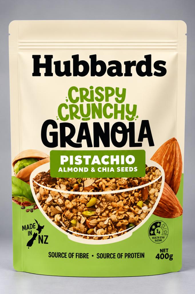 Hubbards Granola Pistachio~ Almonds & Chia Seeds Muesli & Oats
