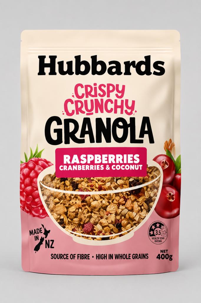Hubbards Granola Raspberry~ Cranberry & Coconut Cereals & Spreads