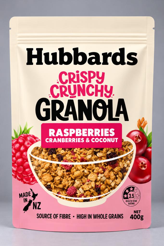 Hubbards Granola Raspberry~ Cranberry & Coconut Muesli & Oats