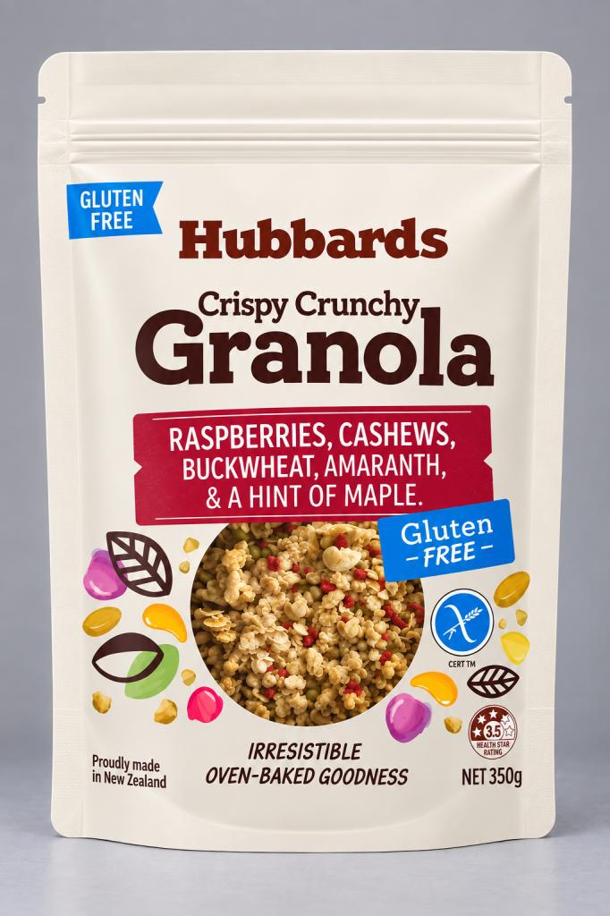 Hubbards Granola Raspberry & Maple (Gluten Free) Muesli & Oats