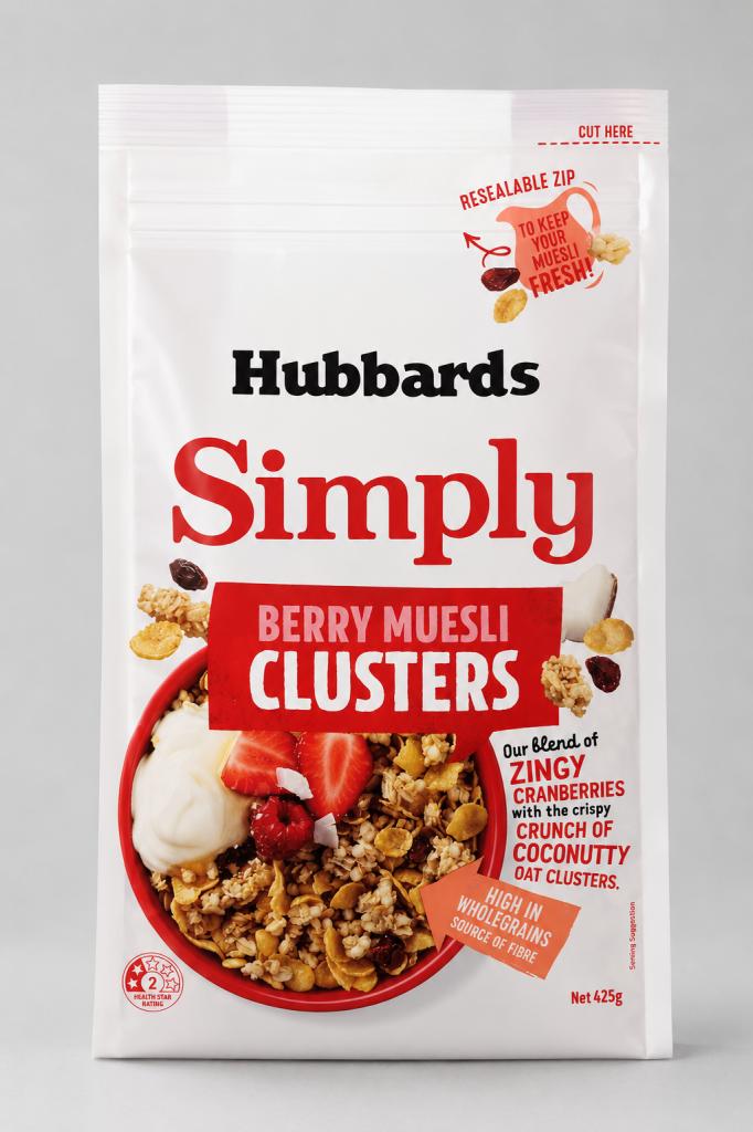 Hubbards Simply Muesli Clusters Berry Cereals & Spreads