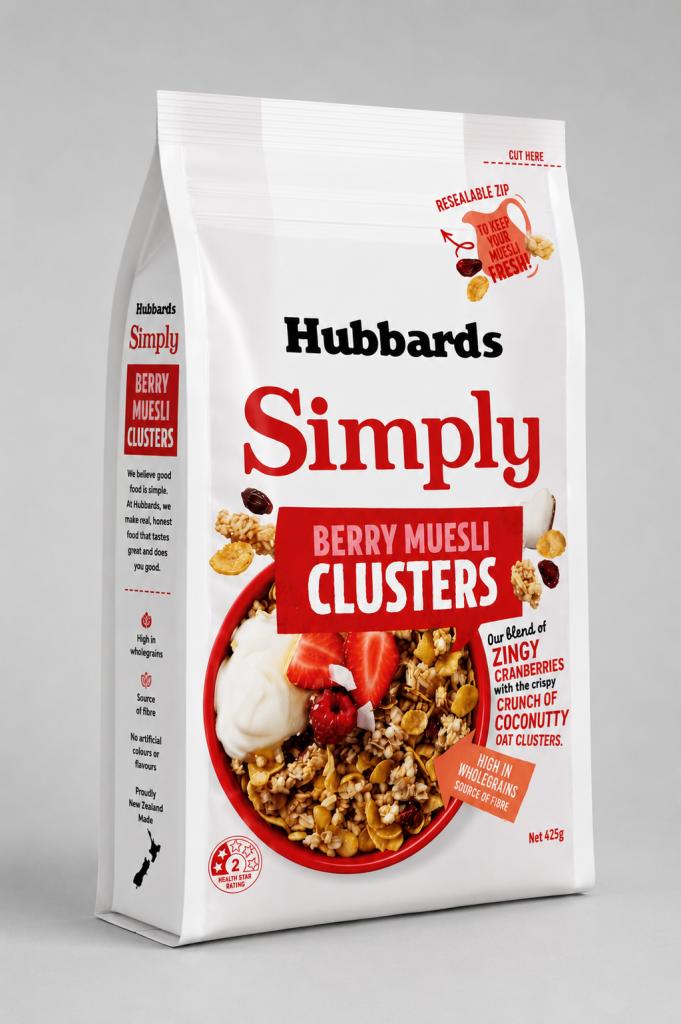 Hubbards Simply Muesli Clusters Berry Cereals & Spreads