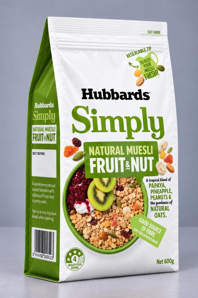 Hubbards Simply Natural Fruit & Nut Muesli & Oats