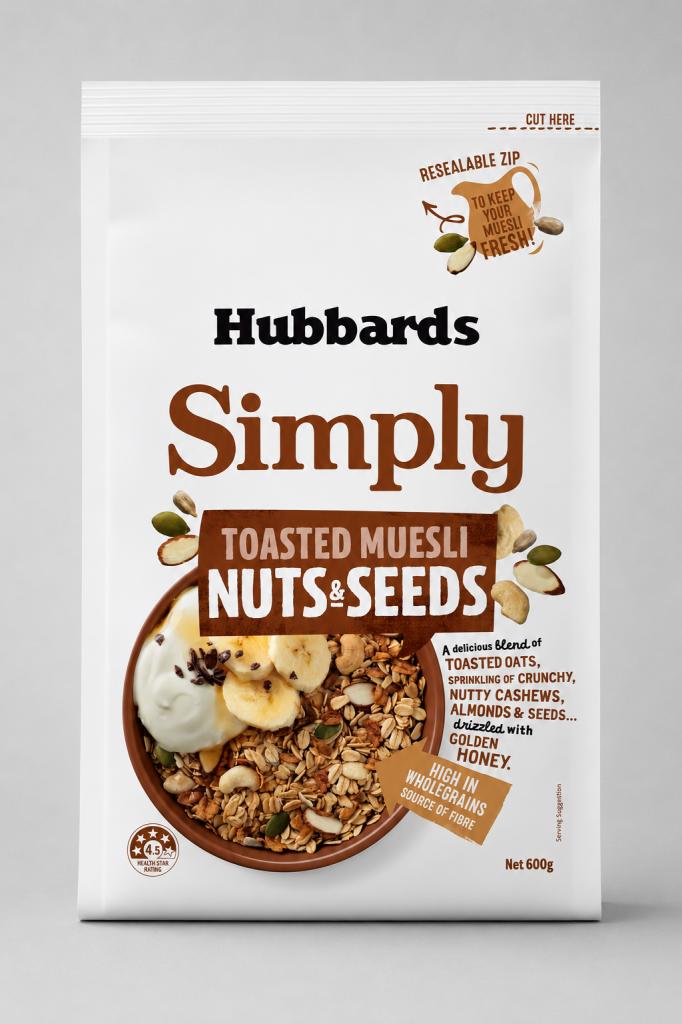 Hubbards Simply Toasted Nuts & Seeds Cereals & Spreads