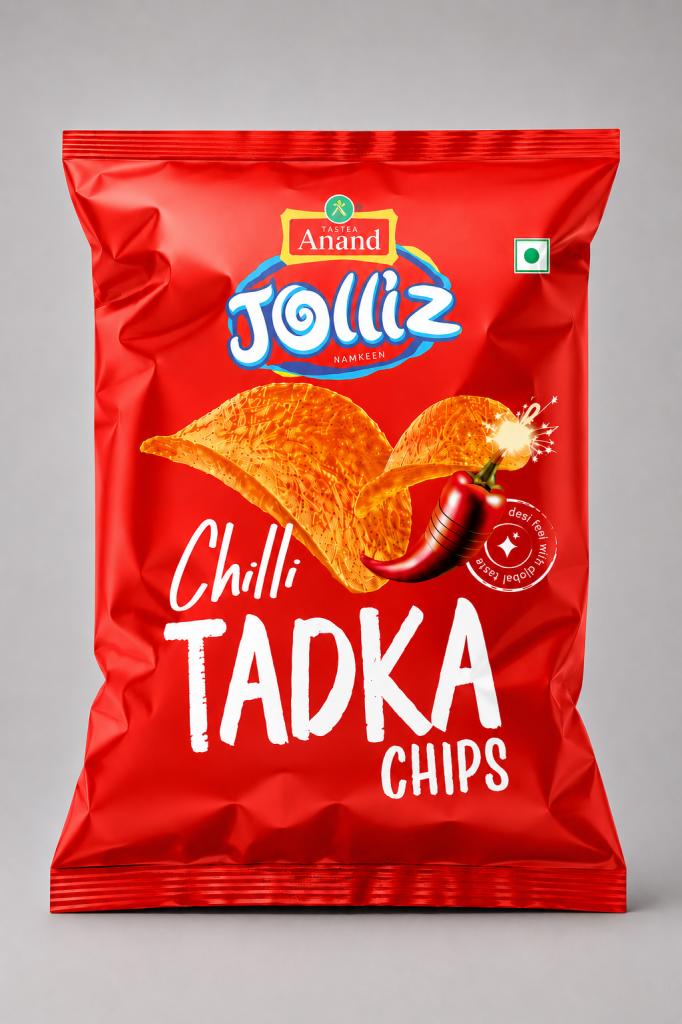 Jolliz Chilli Tadka Chips Snacks & Sweets