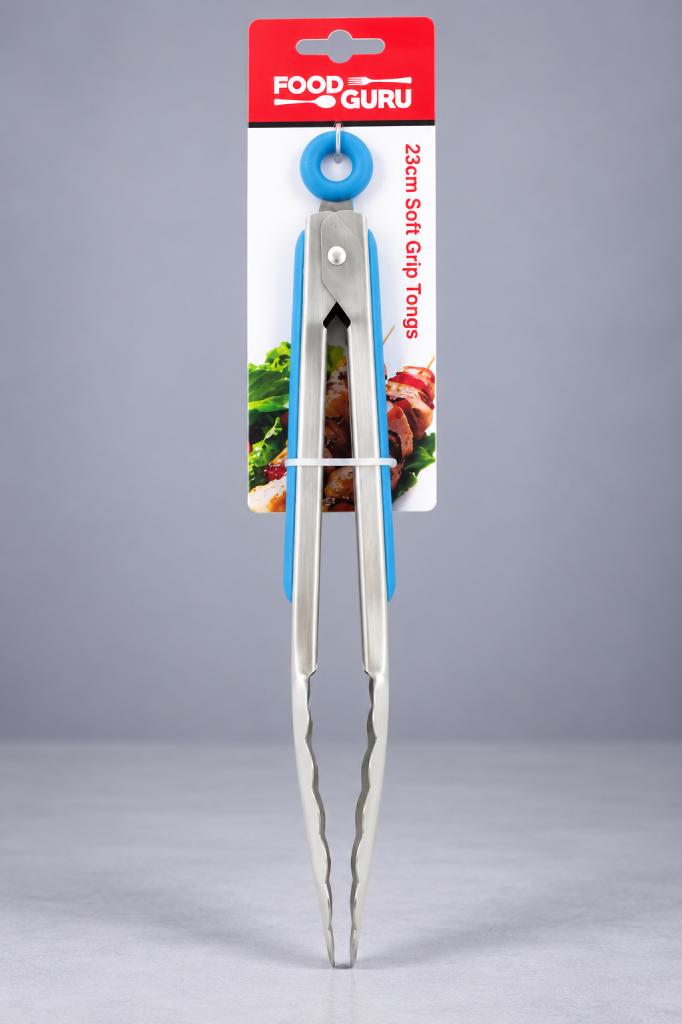 KB Food Guru 23cm Soft Grip Tongs Kitchenware