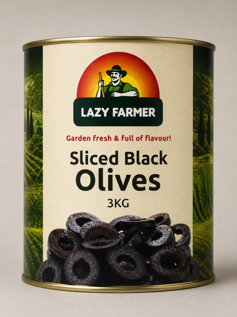 Lazy Farmer Sliced Black Olives Oil, Condiments & Dressing