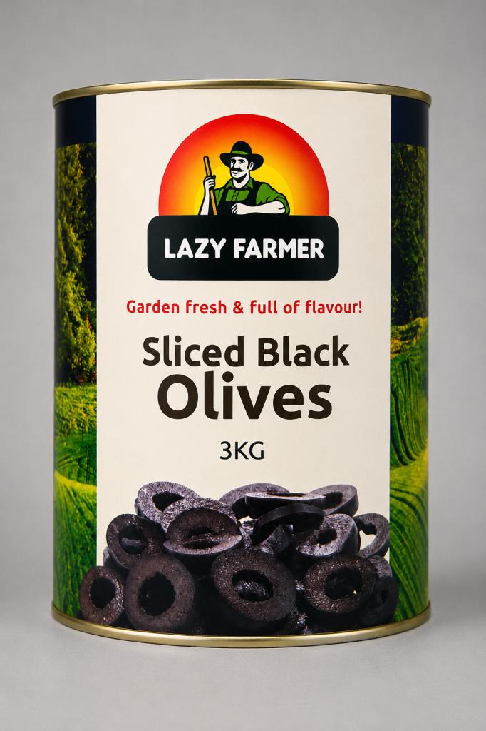 Lazy Farmer Sliced Black Olives Food Service - Olives, Pickles & Antipasti