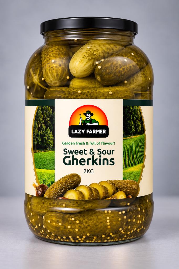 Lazy Farmer Sweet & Sour Gherkins  Olives & Antipasti